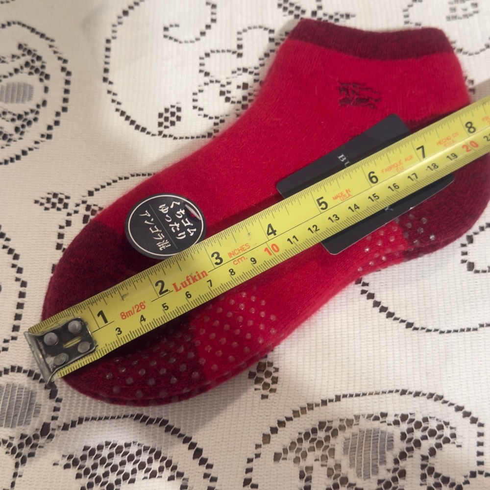 Burberry Deep Red Casual wool Socks - Picture 8 of 8